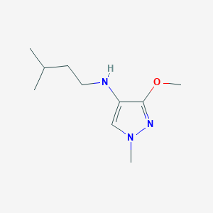 molecular formula C10H19N3O B11736047 3-methoxy-1-methyl-N-(3-methylbutyl)-1H-pyrazol-4-amine 