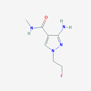 molecular formula C7H11FN4O B11736061 3-Amino-1-(2-fluoroethyl)-N-methyl-1H-pyrazole-4-carboxamide 