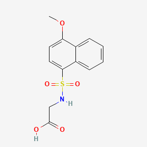 molecular formula C13H13NO5S B1173608 N-[(4-methoxynaphthalen-1-yl)sulfonyl]glycine 