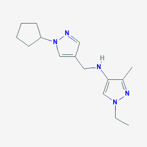 N-[(1-cyclopentyl-1H-pyrazol-4-yl)methyl]-1-ethyl-3-methyl-1H-pyrazol-4-amine