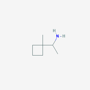 molecular formula C7H15N B11736096 1-(1-Methylcyclobutyl)ethylamine 