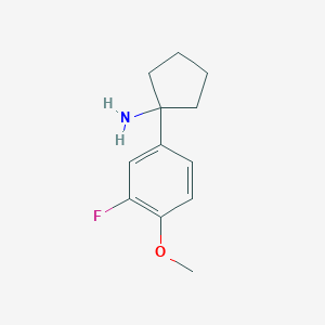 molecular formula C12H16FNO B11736131 1-(3-Fluoro-4-methoxyphenyl)cyclopentanamine 