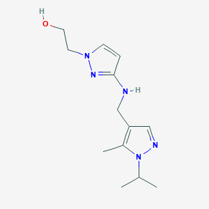 2-[3-({[5-methyl-1-(propan-2-yl)-1H-pyrazol-4-yl]methyl}amino)-1H-pyrazol-1-yl]ethan-1-ol