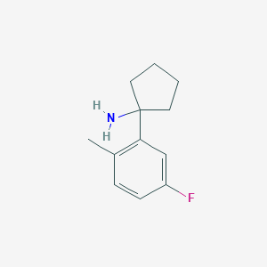 molecular formula C12H16FN B11736174 1-(5-Fluoro-2-methylphenyl)cyclopentanamine 