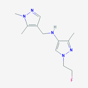 N-[(1,5-dimethyl-1H-pyrazol-4-yl)methyl]-1-(2-fluoroethyl)-3-methyl-1H-pyrazol-4-amine