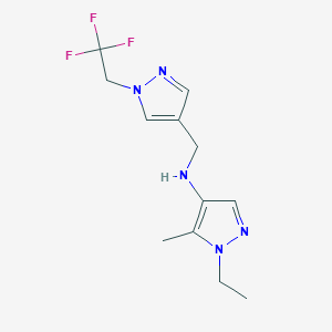 1-ethyl-5-methyl-N-{[1-(2,2,2-trifluoroethyl)-1H-pyrazol-4-yl]methyl}-1H-pyrazol-4-amine