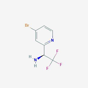 molecular formula C7H6BrF3N2 B11736251 (S)-1-(4-bromopyridin-2-yl)-2,2,2-trifluoroethan-1-amine 