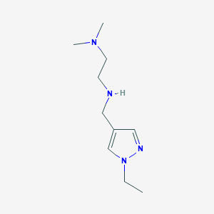 molecular formula C10H20N4 B11736254 [2-(dimethylamino)ethyl][(1-ethyl-1H-pyrazol-4-yl)methyl]amine 