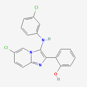 2-[6-Chloro-3-(3-chloroanilino)imidazo[1,2-a]pyridin-2-yl]phenol