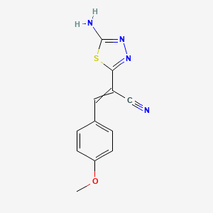 2-(5-Amino-1,3,4-thiadiazol-2-yl)-3-(4-methoxyphenyl)prop-2-enenitrile