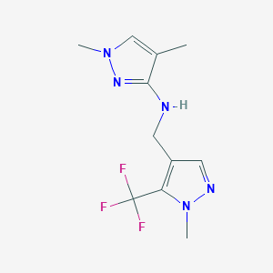 1,4-dimethyl-N-{[1-methyl-5-(trifluoromethyl)-1H-pyrazol-4-yl]methyl}-1H-pyrazol-3-amine