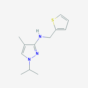 4-methyl-1-(propan-2-yl)-N-(thiophen-2-ylmethyl)-1H-pyrazol-3-amine