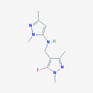 N-[(5-fluoro-1,3-dimethyl-1H-pyrazol-4-yl)methyl]-1,3-dimethyl-1H-pyrazol-5-amine