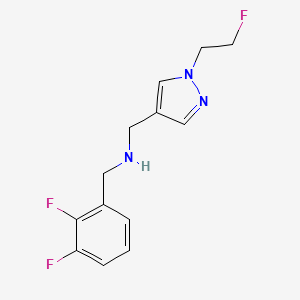 molecular formula C13H14F3N3 B11736324 [(2,3-difluorophenyl)methyl]({[1-(2-fluoroethyl)-1H-pyrazol-4-yl]methyl})amine 