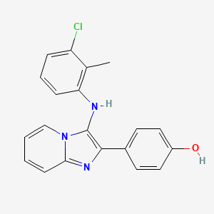 4-[3-(3-Chloro-2-methylanilino)imidazo[1,2-a]pyridin-2-yl]phenol
