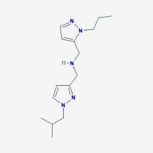 {[1-(2-methylpropyl)-1H-pyrazol-3-yl]methyl}[(1-propyl-1H-pyrazol-5-yl)methyl]amine