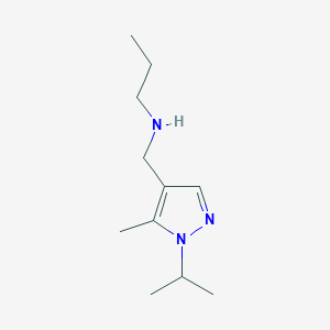 molecular formula C11H21N3 B11736369 {[5-methyl-1-(propan-2-yl)-1H-pyrazol-4-yl]methyl}(propyl)amine 