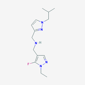 molecular formula C14H22FN5 B11736371 [(1-ethyl-5-fluoro-1H-pyrazol-4-yl)methyl]({[1-(2-methylpropyl)-1H-pyrazol-3-yl]methyl})amine 