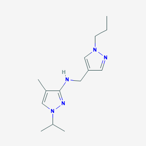 4-methyl-1-(propan-2-yl)-N-[(1-propyl-1H-pyrazol-4-yl)methyl]-1H-pyrazol-3-amine