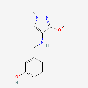 3-{[(3-methoxy-1-methyl-1H-pyrazol-4-yl)amino]methyl}phenol