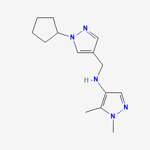 N-[(1-cyclopentyl-1H-pyrazol-4-yl)methyl]-1,5-dimethyl-1H-pyrazol-4-amine