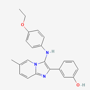 3-[3-(4-Ethoxyanilino)-6-methylimidazo[1,2-a]pyridin-2-yl]phenol