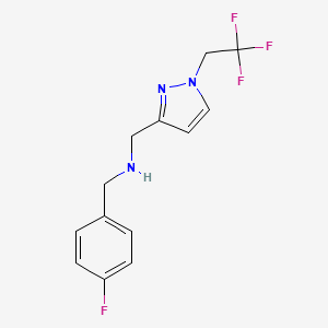 [(4-fluorophenyl)methyl]({[1-(2,2,2-trifluoroethyl)-1H-pyrazol-3-yl]methyl})amine