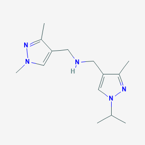 [(1,3-dimethyl-1H-pyrazol-4-yl)methyl]({[3-methyl-1-(propan-2-yl)-1H-pyrazol-4-yl]methyl})amine