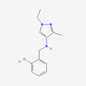 2-{[(1-Ethyl-3-methyl-1H-pyrazol-4-YL)amino]methyl}phenol