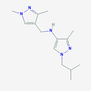 N-[(1,3-dimethyl-1H-pyrazol-4-yl)methyl]-3-methyl-1-(2-methylpropyl)-1H-pyrazol-4-amine