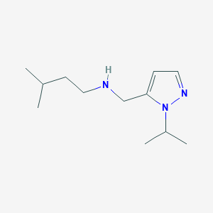 molecular formula C12H23N3 B11736406 (3-methylbutyl)({[1-(propan-2-yl)-1H-pyrazol-5-yl]methyl})amine 