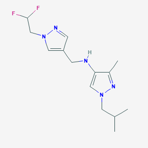 N-{[1-(2,2-difluoroethyl)-1H-pyrazol-4-yl]methyl}-3-methyl-1-(2-methylpropyl)-1H-pyrazol-4-amine