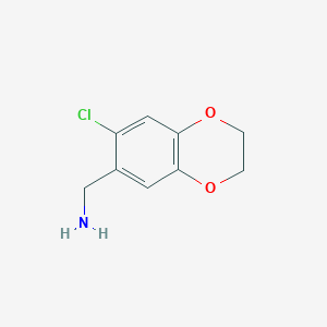 1-(7-Chloro-2,3-dihydro-1,4-benzodioxin-6-yl)methanamine