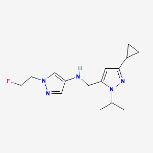 N-{[3-cyclopropyl-1-(propan-2-yl)-1H-pyrazol-5-yl]methyl}-1-(2-fluoroethyl)-1H-pyrazol-4-amine