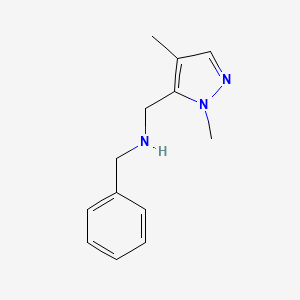 molecular formula C13H17N3 B11736499 benzyl[(1,4-dimethyl-1H-pyrazol-5-yl)methyl]amine 