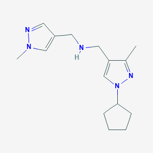 [(1-cyclopentyl-3-methyl-1H-pyrazol-4-yl)methyl][(1-methyl-1H-pyrazol-4-yl)methyl]amine