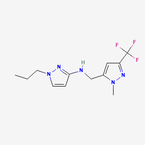 N-{[1-Methyl-3-(trifluoromethyl)-1H-pyrazol-5-YL]methyl}-1-propyl-1H-pyrazol-3-amine