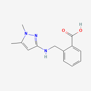 2-{[(1,5-dimethyl-1H-pyrazol-3-yl)amino]methyl}benzoic acid