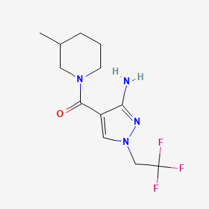 4-(3-methylpiperidine-1-carbonyl)-1-(2,2,2-trifluoroethyl)-1H-pyrazol-3-amine