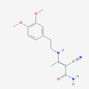 2-Cyano-3-{[2-(3,4-dimethoxyphenyl)ethyl]amino}but-2-enamide