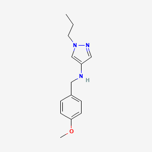 molecular formula C14H19N3O B11736621 N-(4-methoxybenzyl)-1-propyl-1H-pyrazol-4-amine 