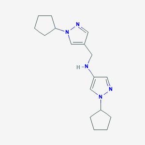 1-cyclopentyl-N-[(1-cyclopentyl-1H-pyrazol-4-yl)methyl]-1H-pyrazol-4-amine