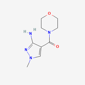 molecular formula C9H14N4O2 B11736636 1-Methyl-4-(morpholin-4-ylcarbonyl)-1H-pyrazol-3-amine 