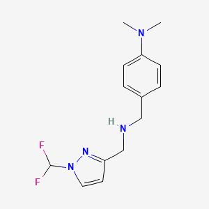 4-[({[1-(difluoromethyl)-1H-pyrazol-3-yl]methyl}amino)methyl]-N,N-dimethylaniline