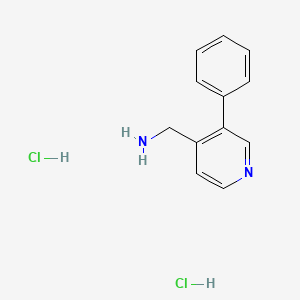 molecular formula C12H14Cl2N2 B11736665 (3-Phenylpyridin-4-yl)methanamine dihydrochloride 