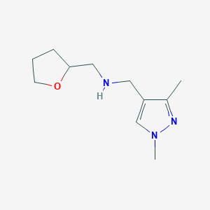 molecular formula C11H19N3O B11736677 [(1,3-dimethyl-1H-pyrazol-4-yl)methyl][(oxolan-2-yl)methyl]amine 