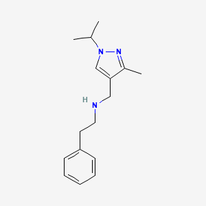 {[3-methyl-1-(propan-2-yl)-1H-pyrazol-4-yl]methyl}(2-phenylethyl)amine