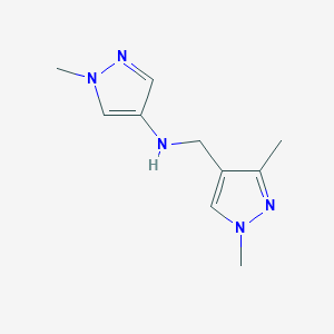 molecular formula C10H15N5 B11736702 N-[(1,3-Dimethyl-1H-pyrazol-4-YL)methyl]-1-methyl-1H-pyrazol-4-amine 