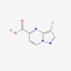 molecular formula C7H4IN3O2 B11736726 3-Iodopyrazolo[1,5-a]pyrimidine-5-carboxylic acid CAS No. 619306-86-4