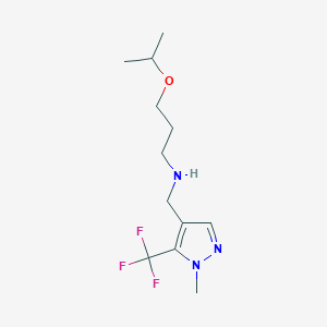 {[1-methyl-5-(trifluoromethyl)-1H-pyrazol-4-yl]methyl}[3-(propan-2-yloxy)propyl]amine